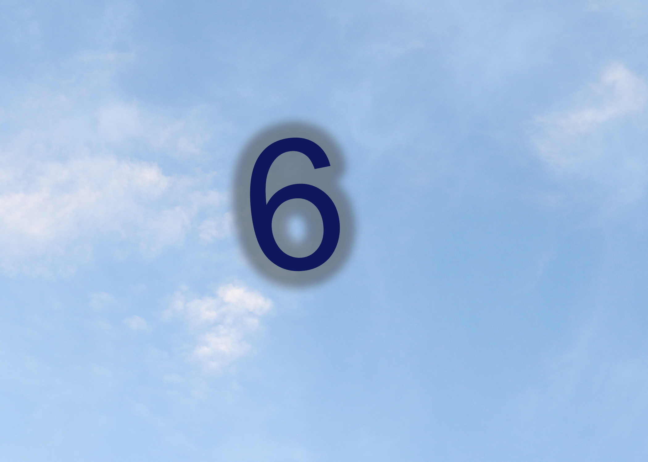 I saw the number six
